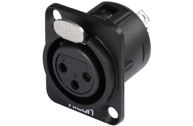 Mufă XLR de montaj Hicon XLR mounting plug 3pin HI-X3DF-G
