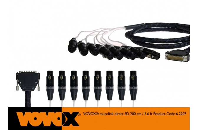 Multicore cu DB25/XLR Vovox Mucolink direct SD DB25-XLRf 100
