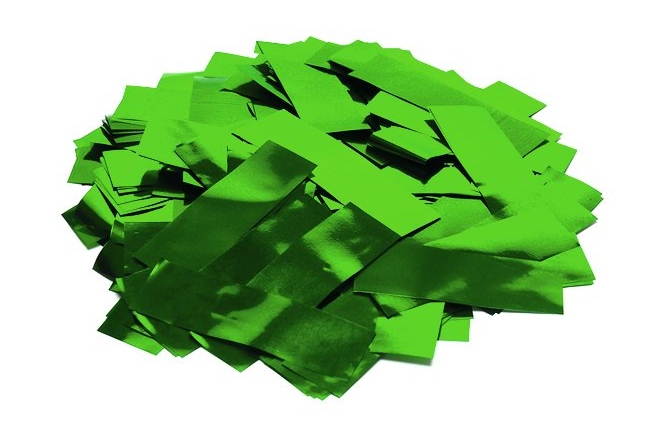 Munitie confetii TCM FX Metallic Confetti rectangular 55x18mm, green, 1kg