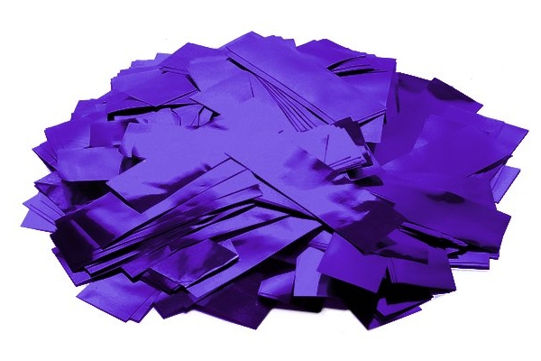 Metallic Confetti rectangular 55x18mm, purple, 1kg
