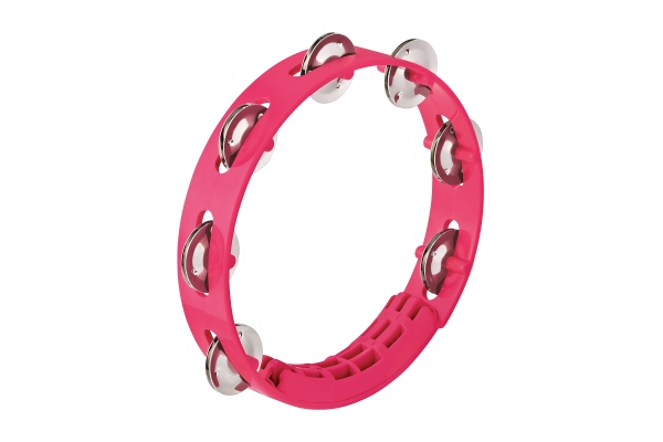 Compact ABS Tambourine 8" - Strawberry Pink
