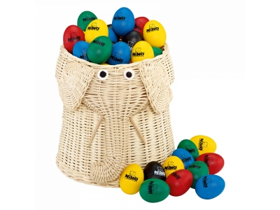 Egg Shaker Assortment - Elephant shaped basket