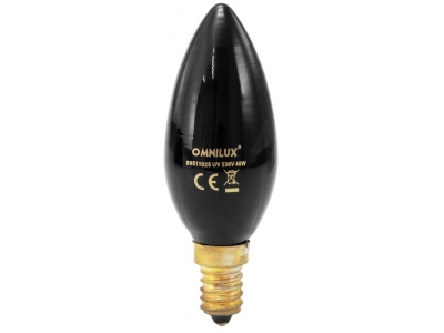 C35 230V/40W E-14 UV Candle Bulb