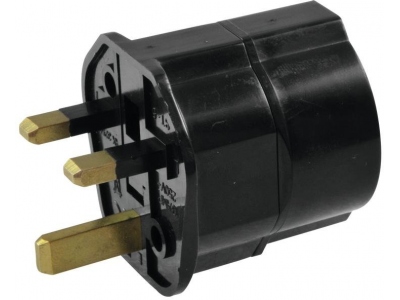 Adapter EU/UK plug 13A bk