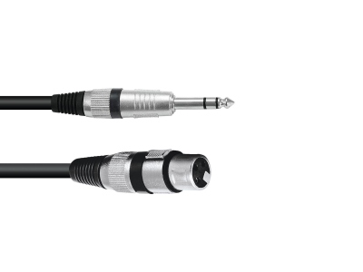 Adaptercable XLR(F)/Jack stereo 0.9m bk