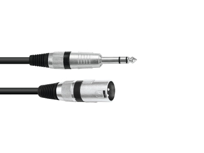 Adaptercable XLR(M)/Jack stereo 0.9m bk