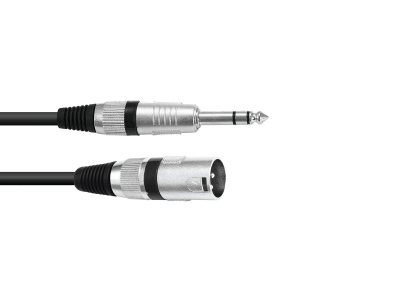 Adaptercable XLR(M)/Jack stereo 2m bk