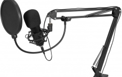 OMNITRONIC BMS-1C USB Broadcast Microphone Set Omnitronic BMS-1C USB Condenser Broadcast Microphone Set