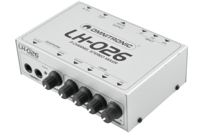 Omnitronic LH-026 3-Channel Stereo Mixer