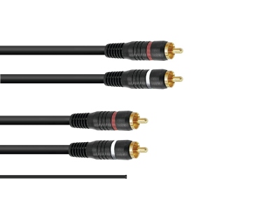 RCA cable 2x2 ground 1.5m