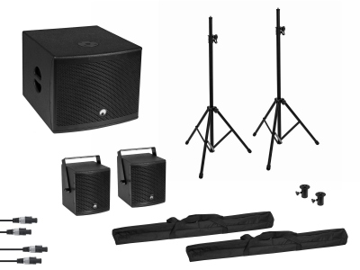 Set MOLLY 2.1 Active System Sub + 2x Top + Accessories, black
