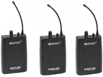 Set WMT-2M UHF Transmitter + 2x WMR-2M UHF Receiver