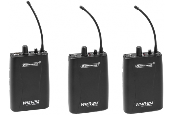 Set WMT-2M UHF Transmitter + 2x WMR-2M UHF Receiver