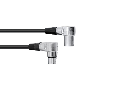XLR cable 3pin 1.5m 90° bk