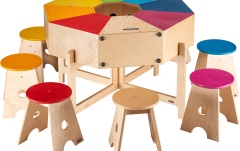 Opt Cajonuri Îmbinate Circular Nino Percussion Classroom Cajon Group Rhythm Set
