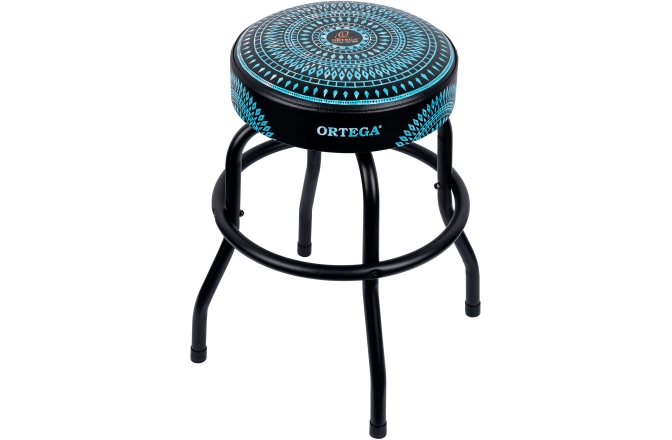 Ortega Bar Stool - 24" Blue kaleidoscope / Black Hardware