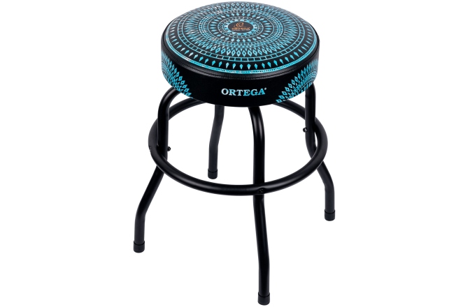 Ortega Bar Stool - 24" Blue kaleidoscope / Black Hardware
