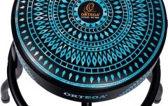  Ortega Bar Stool - 24" Blue kaleidoscope / Black Hardware