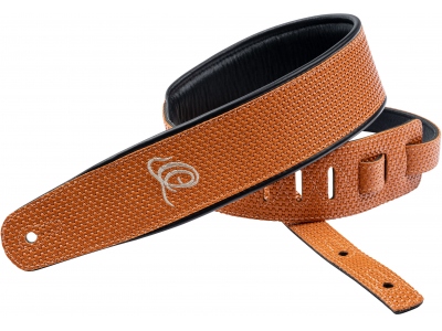 Genuine Leather Strap - Orange Braid