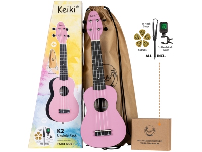 KEIKI K2 Series Ukulele Set 4 String ''Fairy Dust