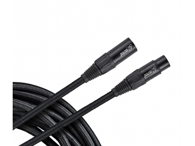 microphone cable XLR male / XLR female straight/straight - black cotton 3m/0,75q
