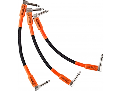 Patch Cable - 18cm/0,6ft. Black Tweed, ANGLE/ANGLE, Economy Series