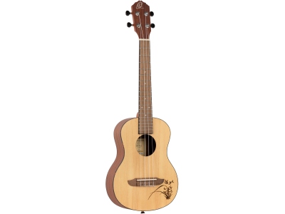 Tenor Ukulele - Bonfire Series - Natural Spruce - laser engraved