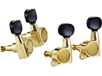 Ukulele Die-Cast, black button - Gold