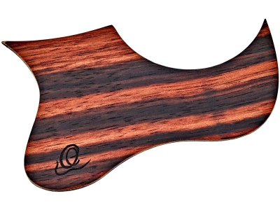 Wooden Pickguard for Ukulele - Striped Ebony for TE & BA