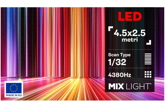 P2.5 INTERIOR Mixlight Ecran LED 4.5m x 2.5m Interior P2.5