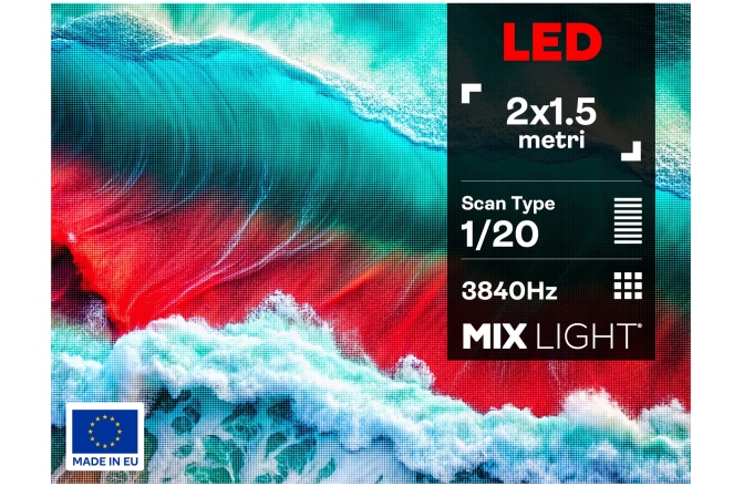 P4 EXTERIOR Mixlight Ecran LED 2m x 1.5m Exterior P4
