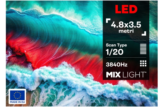 P4 EXTERIOR Mixlight Ecran LED 5m x 3.5m Exterior P4