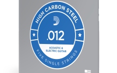 Pachet 5 Corzi chitară acustică/electrică Daddario PL012-5 Plain Steel 012 5-pack