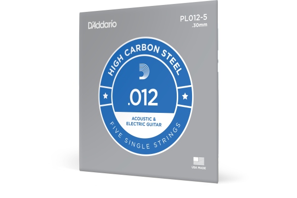 PL012-5 Plain Steel 012 5-pack