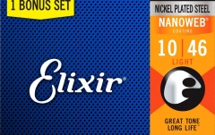 Pachet corzi Elixir 3Pack Nanoweb Electric 10-46