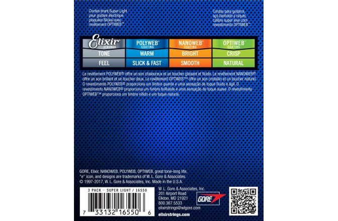 Pachet corzi Elixir 3Pack Optiweb Electric 9-42
