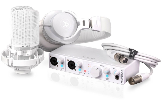 Pachet de studio Arturia MiniFuse Recording Pack White