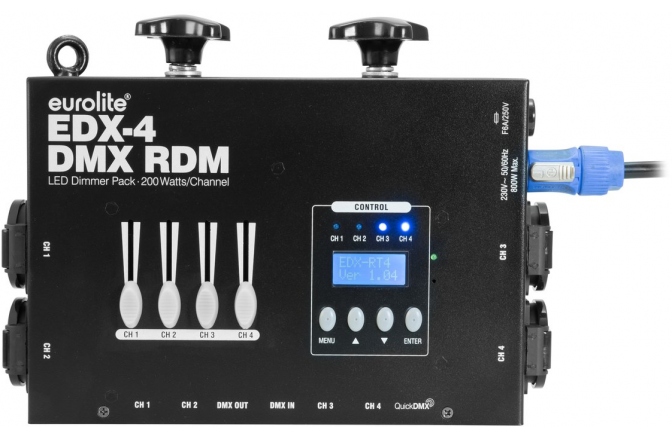 Pachet dimmer Eurolite EDX-4 DMX RDM LED Dimmer Pack
