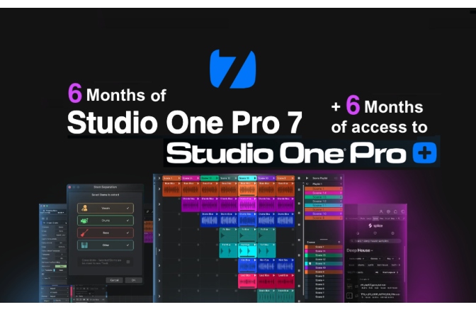 Pachet Licență DAW Presonus Studio One Pro+ 6 Months with Pro 7 Access