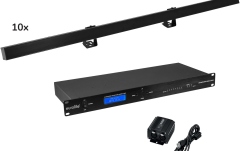 Pachet șină de pixeli controlabilă prin DMX, Interfață USB și interfață Art-Net Eurolite Set 10x LED PR-100/32 Pixel DMX Rail bk + DMX Software