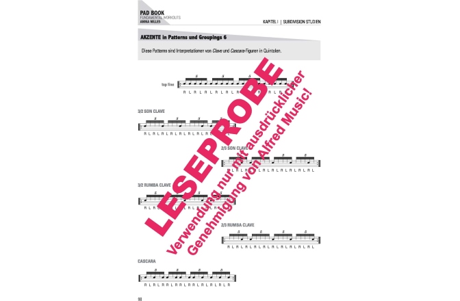 PADBOOK-DE Meinl ANIKA NILLES Pad Book / Deutsche Edition - Fundamental Workouts