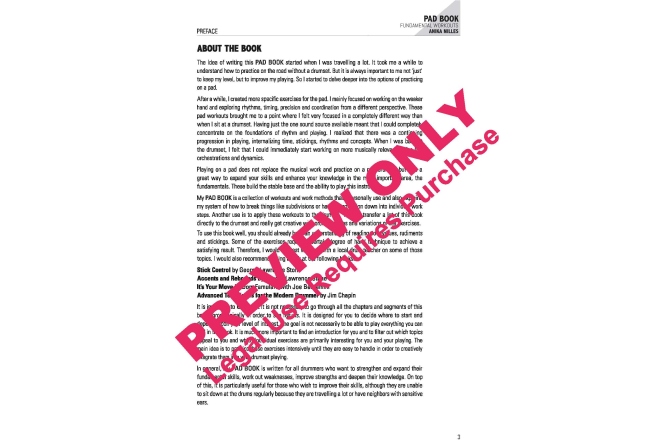 PADBOOK-EN Meinl ANIKA NILLES Pad Book / International Edition - Fundamental Workouts