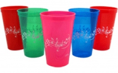Pahar Colorat din Plastic de 30 ml No brand Plastic cup- Music Design