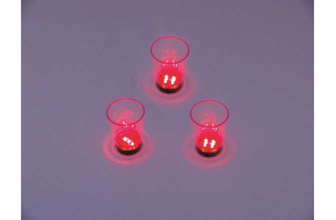 Pahare LED Europalms LED Glass 2oz with Dice Play, red, 3x