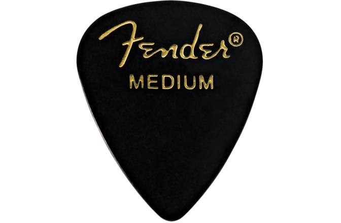 Pană de Chitară Fender Classic Celluloid Black 351 Shape Medium