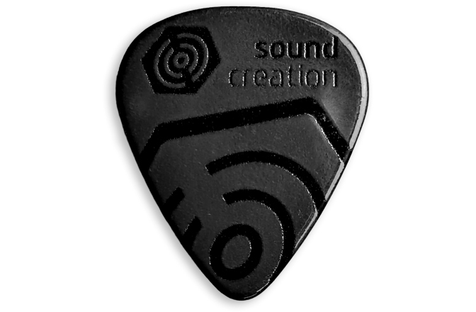 Pană de chitară Soundcreation Logo Black Duralin 1.5mm Heavy