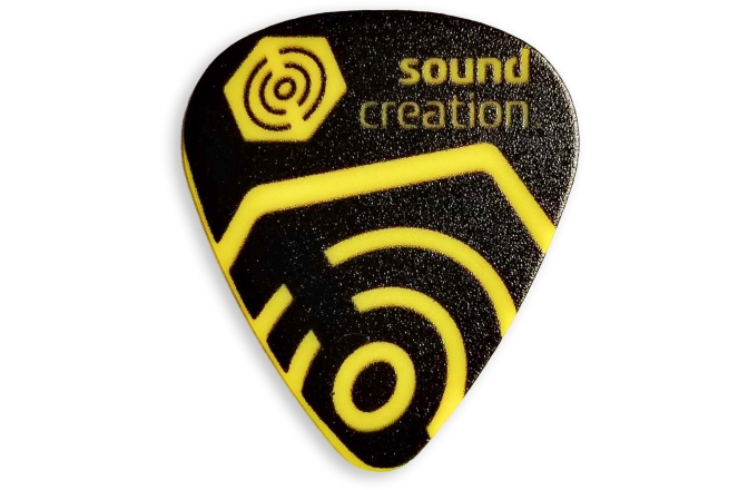 Pană de chitară Soundcreation Logo Yellow Duralin 0.7mm Light-Medium