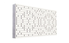 Panou acustic cu vata minerala Mega Acoustic FiberPRO 120 Binary Bean Alb Gri
