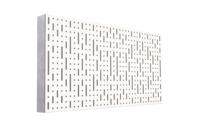 Panou acustic cu vata minerala Mega Acoustic FiberPRO 120 Binary Bean Alb Gri