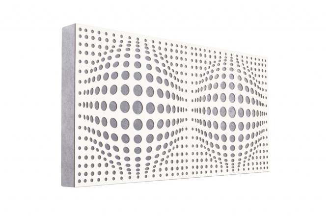 Panou acustic cu vata minerala<br /> Mega Acoustic FiberPRO 120 AcouSphere Alb Gri